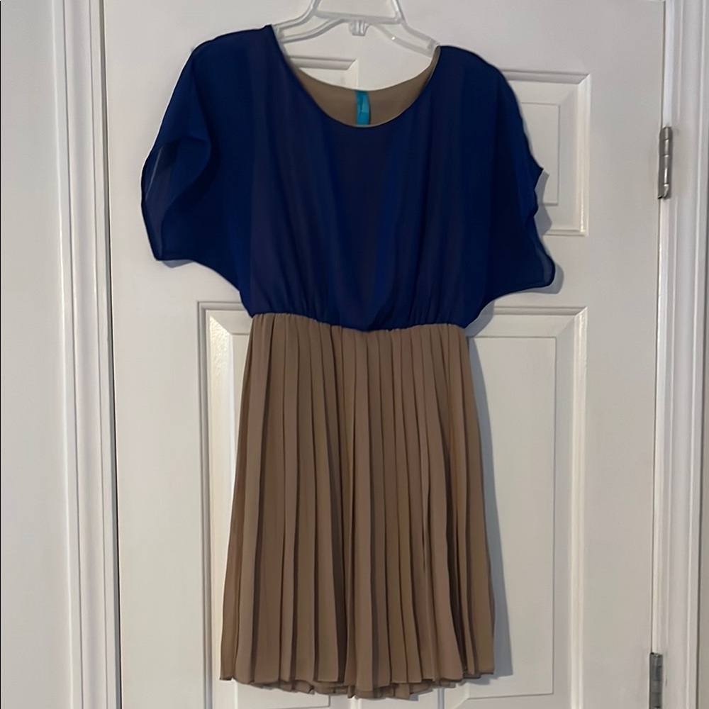 Blue and Tan Dress